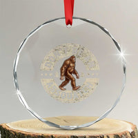 Funny Bigfoot Crystal Glass Ornament Don't Be An Assquatch Retro Outdoor - Wonder Print Shop