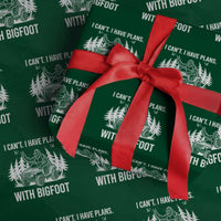 Funny Bigfoot Driving Car Wrapping Paper Roll I Cant I Have Plans With Bigfoot - Wonder Print Shop