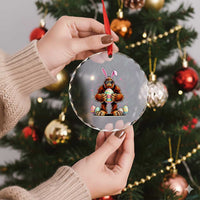 Funny Bigfoot Easter Day Bunny Sasquatch Egg Crystal Glass Ornament