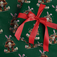 Funny Bigfoot Easter Day Bunny Sasquatch Egg Wrapping Paper Roll