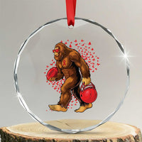 Funny Bigfoot Football Crystal Glass Ornament Support HIV Awareness Gift TS12