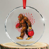 Funny Bigfoot Football Crystal Glass Ornament Support HIV Awareness Gift - Wonder Print Shop