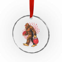 Funny Bigfoot Football Crystal Glass Ornament Support HIV Awareness Gift TS12