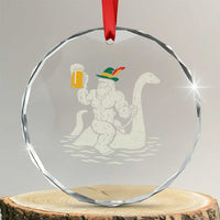 Funny Bigfoot Loch Ness Monster Oktoberfest Crystal Glass Ornament German Oktoberfest Sasquatch Drinking TS10