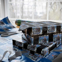 Funny Bigfoot Motorcycle Xmas Wrapping Paper Roll A Guy Like Me Is Hard To Forest Find - Wonder Print Shop