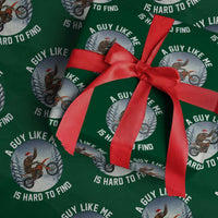 Funny Bigfoot Motorcycle Xmas Wrapping Paper Roll Sasquatch Rock On Hand Xmas - Wonder Print Shop