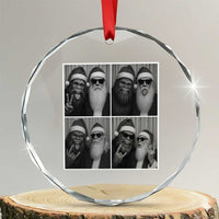 Funny Bigfoot Photobooth Christmas Crystal Glass Ornament Sasquatch Santa Claus Xmas TS14