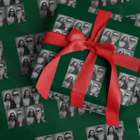 Funny Bigfoot Photobooth Xmas Wrapping Paper Roll Sasquatch Jesus Christian Xmas - Wonder Print Shop