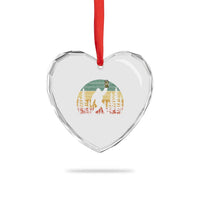 Funny Bigfoot Pickles Lover Heart Crystal Glass Ornament Retro Sasquatch Cucumber Food Lover