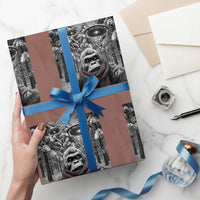Funny Bigfoot Selfie Wrapping Paper Roll Sasquatch Alien UFO Christmas - Wonder Print Shop