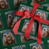 Funny Bigfoot Selfie Wrapping Paper Roll Sasquatch Yeti Christmas - Wonder Print Shop