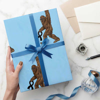 Funny Bigfoot Skin Cancer Support Wrapping Paper Roll In May We Wear Black