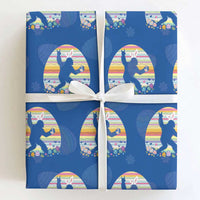 Funny Bigfot Easter Wrapping Paper Roll Sasquatch Rock On Rabbit