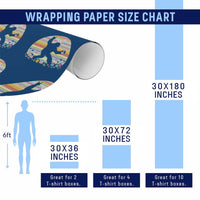 Funny Bigfot Easter Wrapping Paper Roll Sasquatch Rock On Rabbit