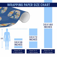 Funny Bigfot Easter Wrapping Paper Roll Sasquatch Rock On Rabbit