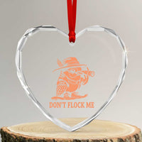 Funny Bird Watching Detective Birdwatcher Heart Crystal Glass Ornament Dont Flock Me