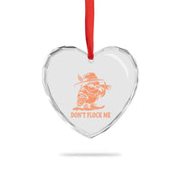 Funny Bird Watching Detective Birdwatcher Heart Crystal Glass Ornament Dont Flock Me