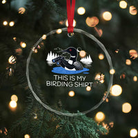 Funny Birding Crystal Glass Ornament Loon Bird Watching - Wonder Print Shop