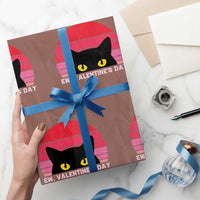 Funny Black Cat Anti Valentine Meme Wrapping Paper Roll - Wonder Print Shop