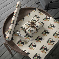Funny Black Cat Chaos Kwanzaa Kinara Candle Wrapping Paper Roll African Heritage Gift - Wonder Print Shop