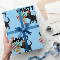 Funny Black Cat Chaos Kwanzaa Kinara Candle Wrapping Paper Roll African Heritage Gift - Wonder Print Shop