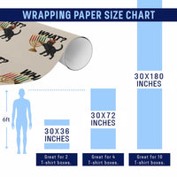 Funny Black Cat Chaos Kwanzaa Kinara Candle Wrapping Paper Roll African Heritage Gift - Wonder Print Shop