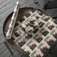 Funny Black Cat Christmas Wrapping Paper Roll Cute Kitty Xmas - Wonder Print Shop