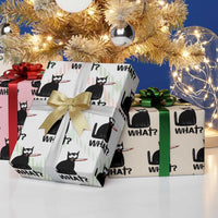 Funny Black Cat Wrapping Paper Roll What Kitten Murderous - Wonder Print Shop