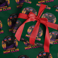 Funny Black Labrador Wrapping Paper Roll Dog Mom Retro Sunset Gift - Wonder Print Shop