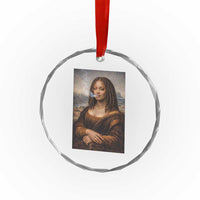 Funny Black Mona Lisa Crystal Glass Ornament African American Pride - Wonder Print Shop