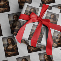Funny Black Mona Lisa Wrapping Paper Roll African American Pride - Wonder Print Shop