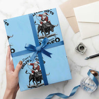 Funny Black Santa Cowboy Bull Rider Christmas Wrapping Paper Roll I Do Not Deliver Gifts I Rodeo - Wonder Print Shop