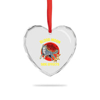 Funny Blood Moon Side Effects Wolf and Chihuahua Dog Humor Graphic Heart Crystal Glass Ornament