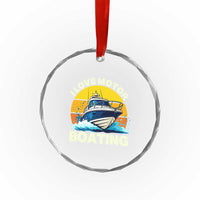 Funny Boater Crystal Glass Ornament I Love Motorboating - Wonder Print Shop