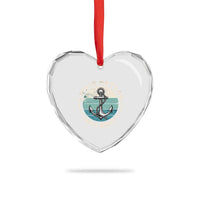 Funny Boating Heart Crystal Glass Ornament Life Is Better On A Boat - Wonder Print Shop