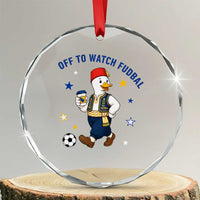 Funny Bosnia Goose Soccer Fan Gift Crystal Glass Ornament Off To Watch Fudbal