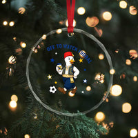 Funny Bosnia Goose Soccer Fan Gift Crystal Glass Ornament Off To Watch Fudbal