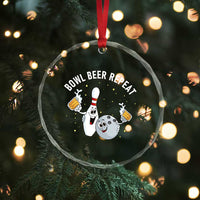 Funny Bowling Beer Lover Gift Crystal Glass Ornament Bowl Beer Repeat - Wonder Print Shop