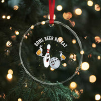 Funny Bowling Beer Lover Gift Crystal Glass Ornament Bowl Beer Repeat TS12