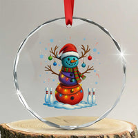 Funny Bowling Christmas Crystal Glass Ornament Gift For Bowler TS12
