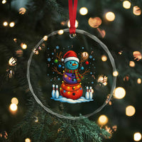 Funny Bowling Christmas Crystal Glass Ornament Gift For Bowler TS12