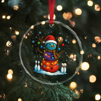 Funny Bowling Christmas Crystal Glass Ornament Gift For Bowler - Wonder Print Shop