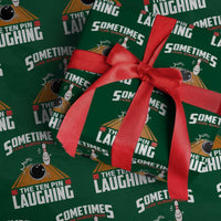 Funny Bowling Wrapping Paper Roll Hear The Ten Pin Laughing Bowler - Wonder Print Shop