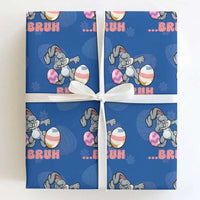 Funny Bruh Dab Rabbit Eggs Easter Day Wrapping Paper Roll