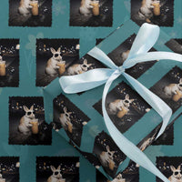 Funny Bunny Drinking Iced Coffee Wrapping Paper Roll Animal Meme Viral Internet
