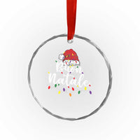 Funny Buon Natale Crystal Glass Ornament Italian Christmas Italy Pride Santa Hat - Wonder Print Shop