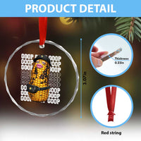 Funny Burnt Peanut Goop Crystal Glass Ornament Burnt Corn Meme Viral Humor