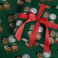 Funny Burnt Peanut Howling at the Moon Wrapping Paper Roll - Wonder Print Shop
