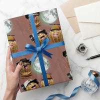 Funny Burnt Peanut Howling at the Moon Wrapping Paper Roll - Wonder Print Shop