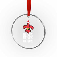 Funny Cajun Louisiana Xmas Crystal Glass Ornament Heaux Heaux Heaux New Orleans Santa Hat TS11
